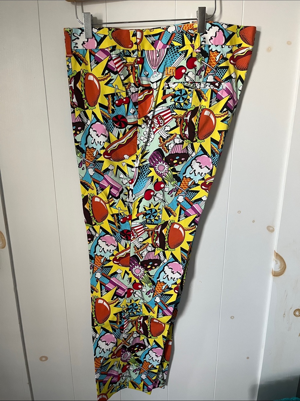 Loudmouth Men's Novelty Print Pants in Yellow Multi